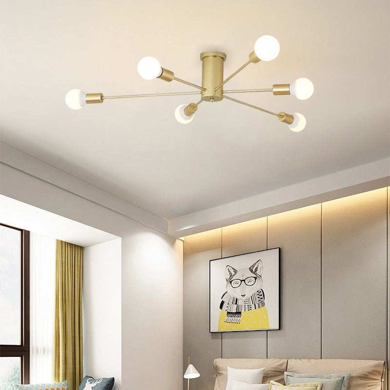 Modern Metal/Glass Ceiling Light for Bedrooom